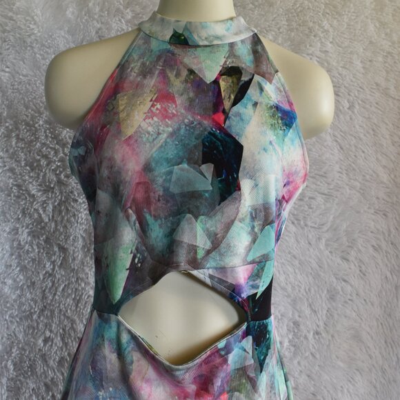Like New - ASOS Colorful Dress with Sternum Cutout - Size 10 - Picture 1 of 6